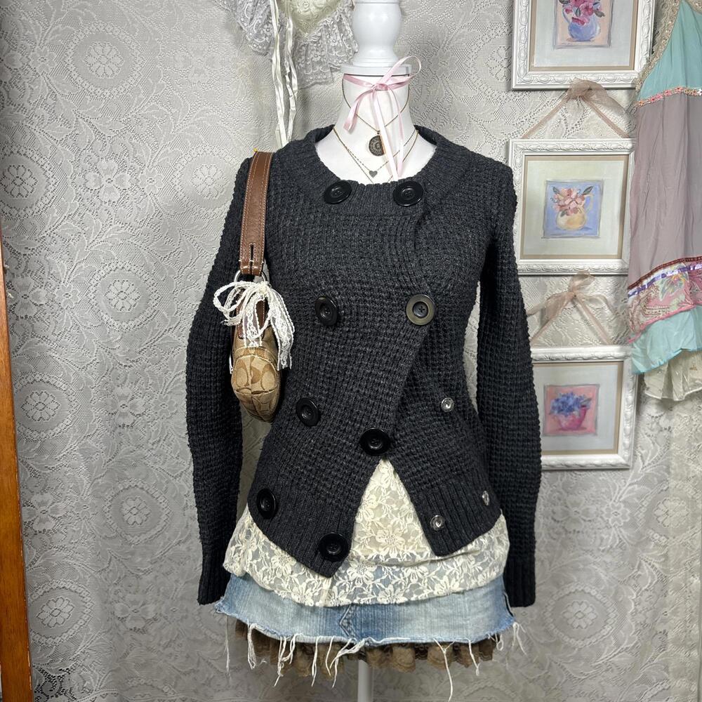 Old Navy Black Double-Breasted Jacket